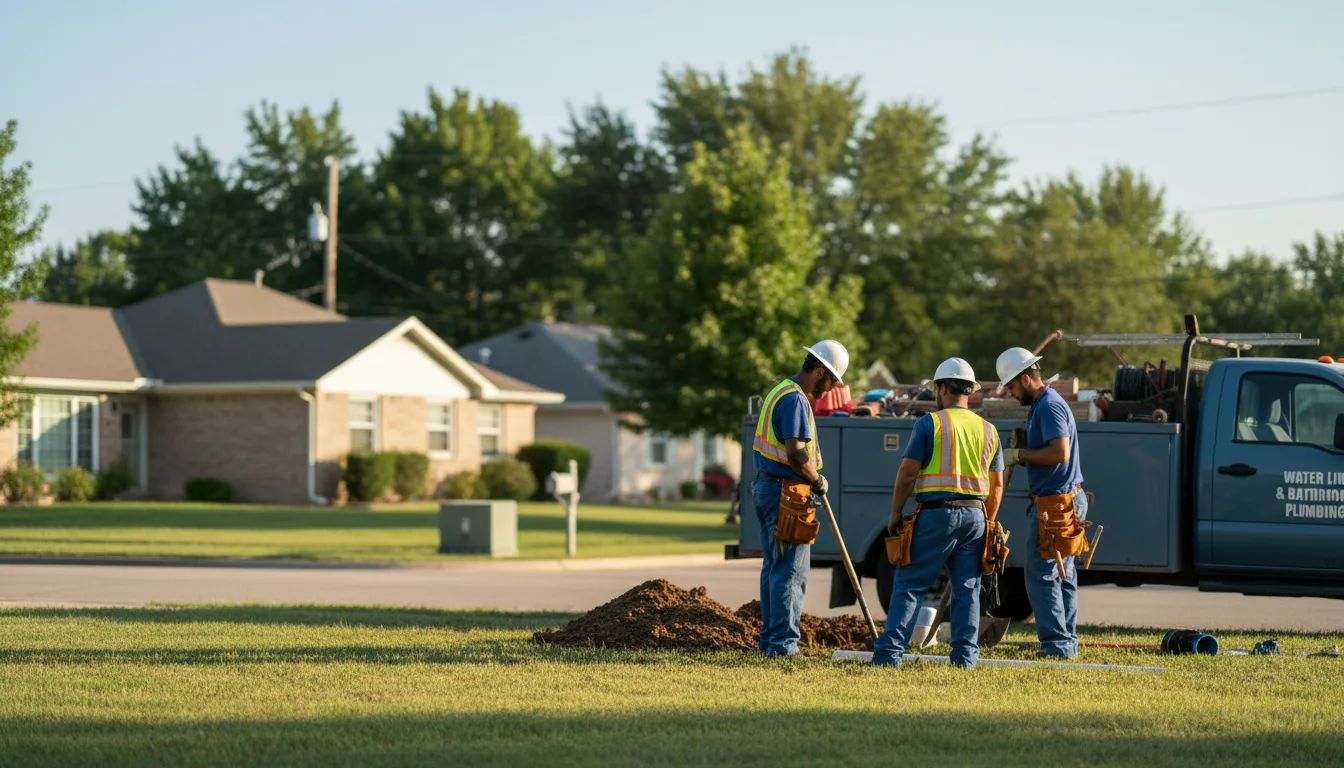 Residential water line and bathroom plumbing service in Big Spring, TX